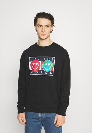 LUV THE WORLD CREW - Felpa - black