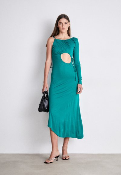 Farm Rio ONE SHOULDER MIDI DRESS - Cocktail φόρεμα / Φόρεμα για πάρτι - emerald
