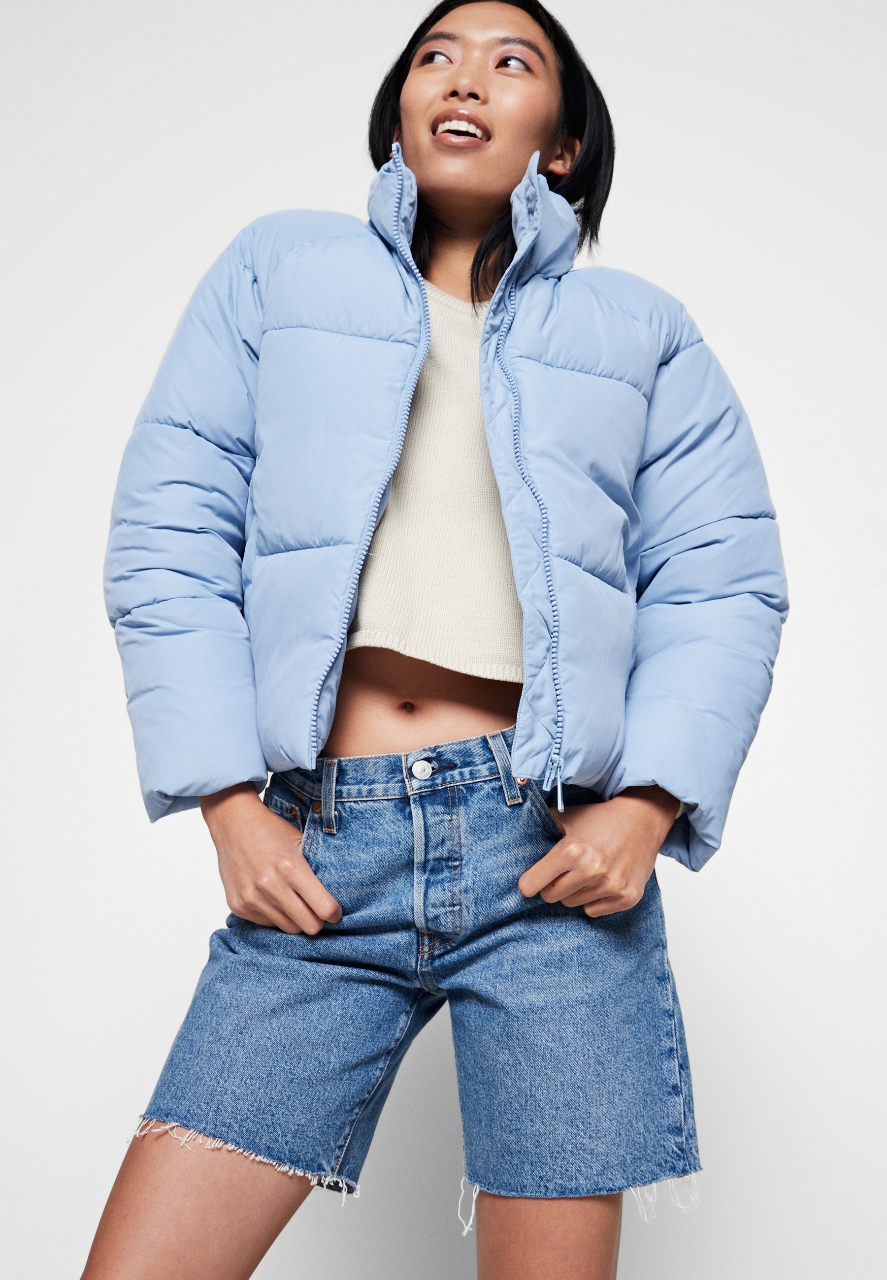 Monki Winter jacket - blue/light blue 