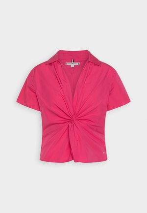 Tommy Hilfiger SOLID POPLIN TWIST - Pluus - bright cerise pink