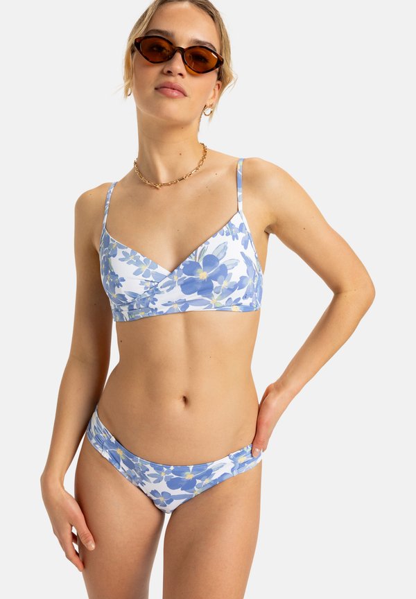 CLASSICS WRAP - Bikini top - egret artsy floral2