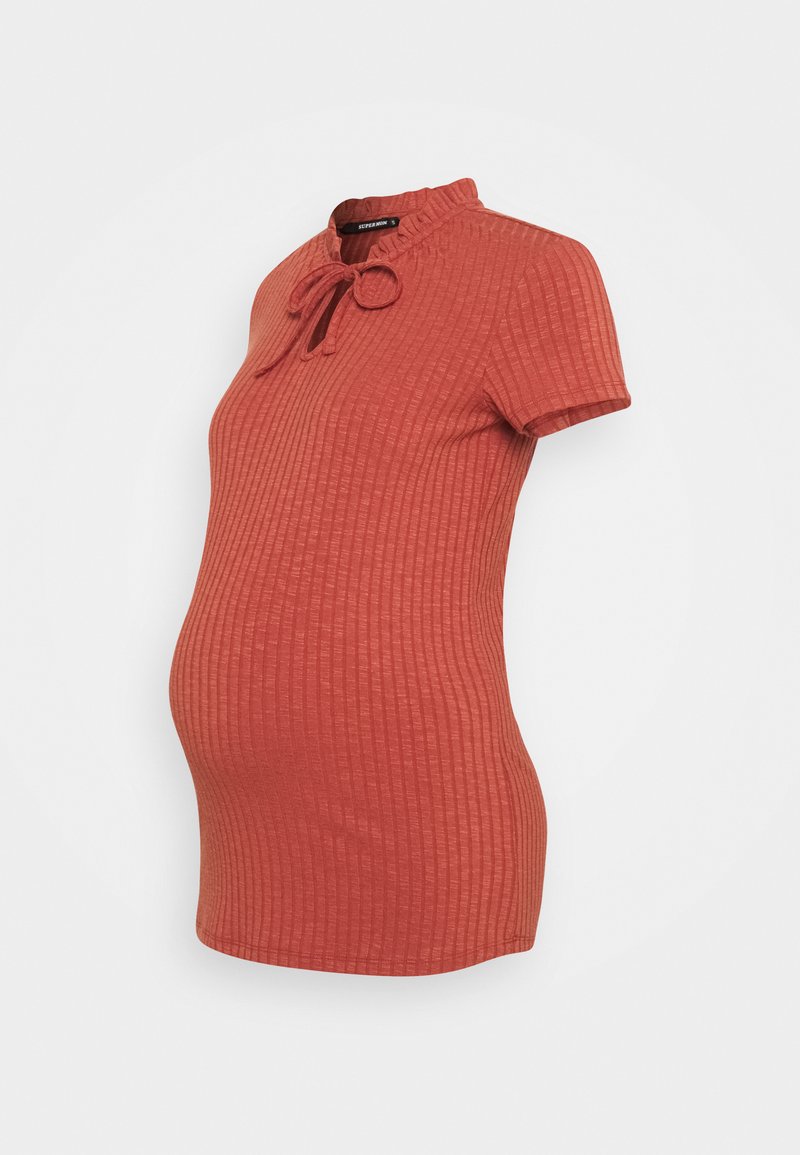 Supermom T-shirt basic donkerrood