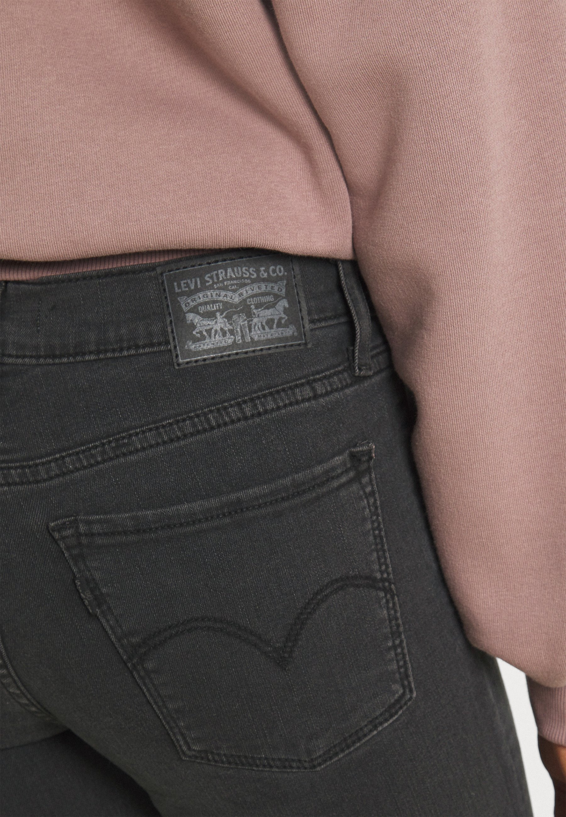 Levi's® 710 SUPER SKINNY - Jeans Skinny Fit - black/grijs denim/greydenim -  Zalando.nl