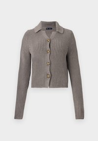 CROPPED COLLAR CARDI - Cardigan - toasted almond