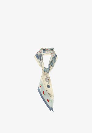 COACH, COACH TABBY CHERRY PRINTED SILK WIDE SKINNY - Bufanda - open blue