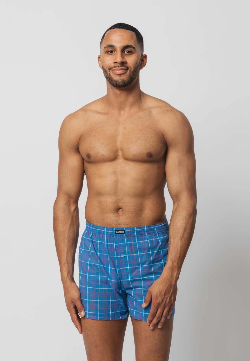 Herren Unterhosen | SNOCKS AMERICAN 3 PACK Boxershorts mix blau/blau - SN77839 Herren Unterhosen | SNOCKS AMERICAN 3 PACK Boxershorts mix blau/blau - SN77839