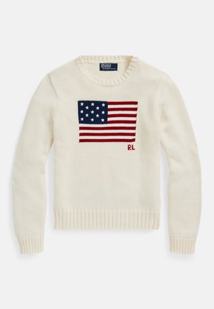 Polo Ralph Lauren FLAG COTTON CREWNECK SWEATER - Džemper - cream