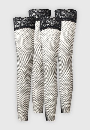 Ann Summers, TOP FISHNET HOLD UP2 PACKS - Κάλτσες πάνω από το γόνατο - black