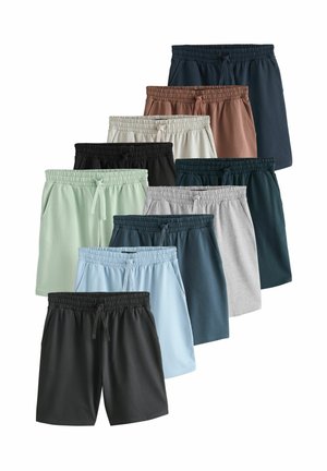 REGULAR FIT - LIGHTWEIGHT JOGGERS SHORTS 10 PACK - Treningo apatinė dalis - black green blue multi