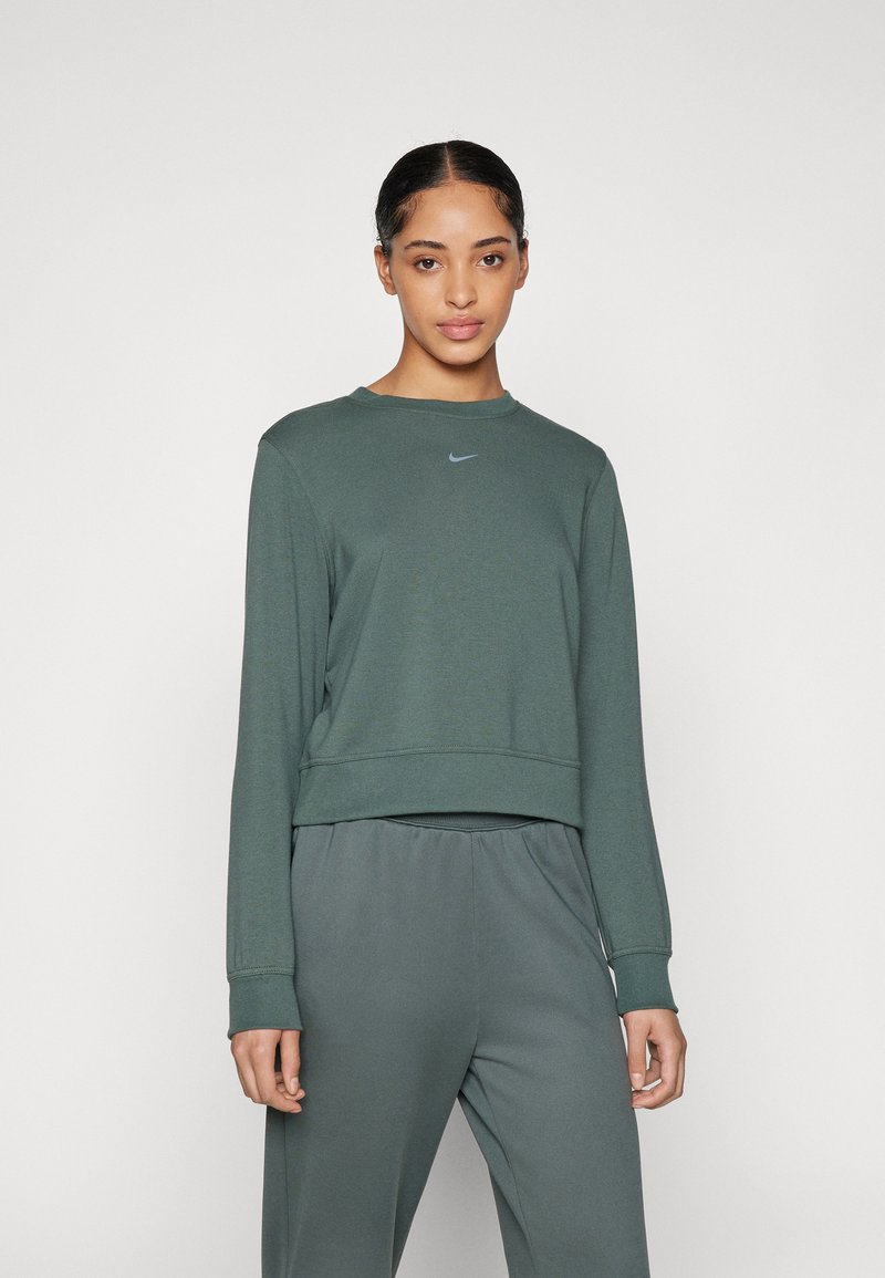 Nike Performance ONE CREW - Felpa - vintage green/black
