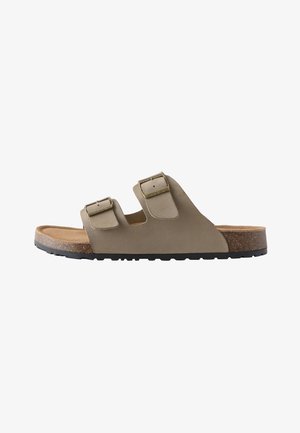 Next, REGULAR FIT - TWO BUCKLE - Slip-on sandaler - taupe