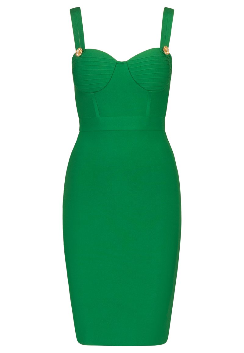 bandage green dress Waania | Gharara | Stitched