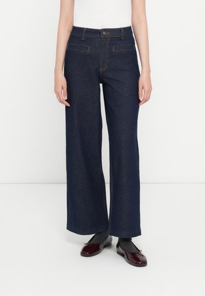 VIBRENDA WIDE - Wide leg - dark blue denim