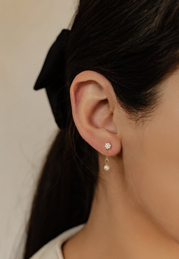 FLOWER DROP - Ohrringe - goldfarben