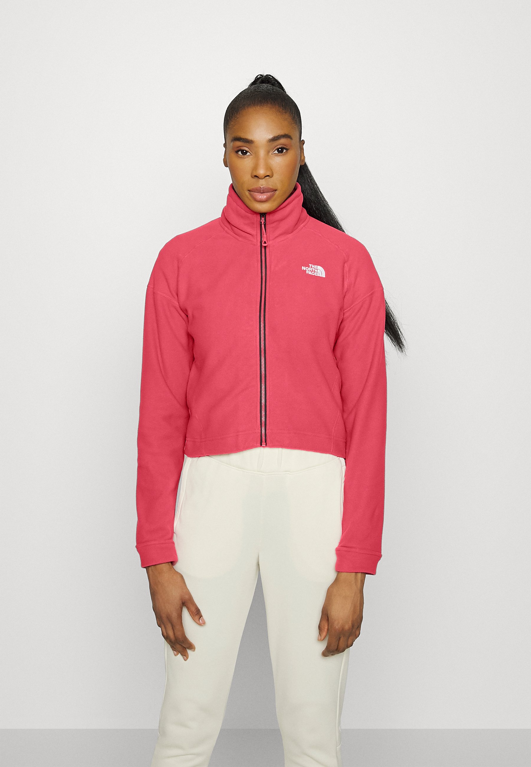 The North Face Glacier Crop Fleece Jacket Slate Rose Light Pink Zalando Ie
