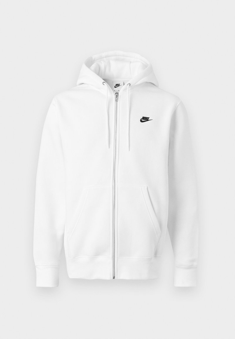 Nike Sportswear M NK CLUB BB FZ HOODIE - Felpa con zip - white white ...