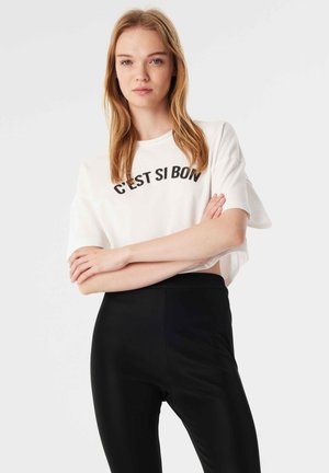 T-shirt print - ecru