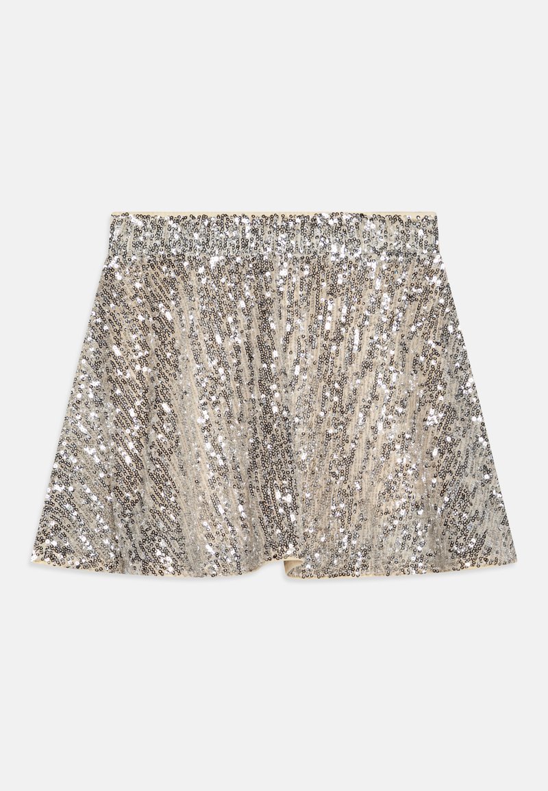 Lindex SKIRT SEQUINS SKATER - A-snit nederdel - silver