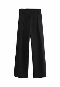 ELASTICATED BACK WIDE PETITE - Pantaloni - black