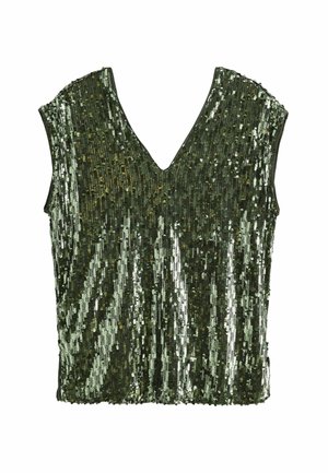 SEQUIN SLEEVELESS - Blúzka - green