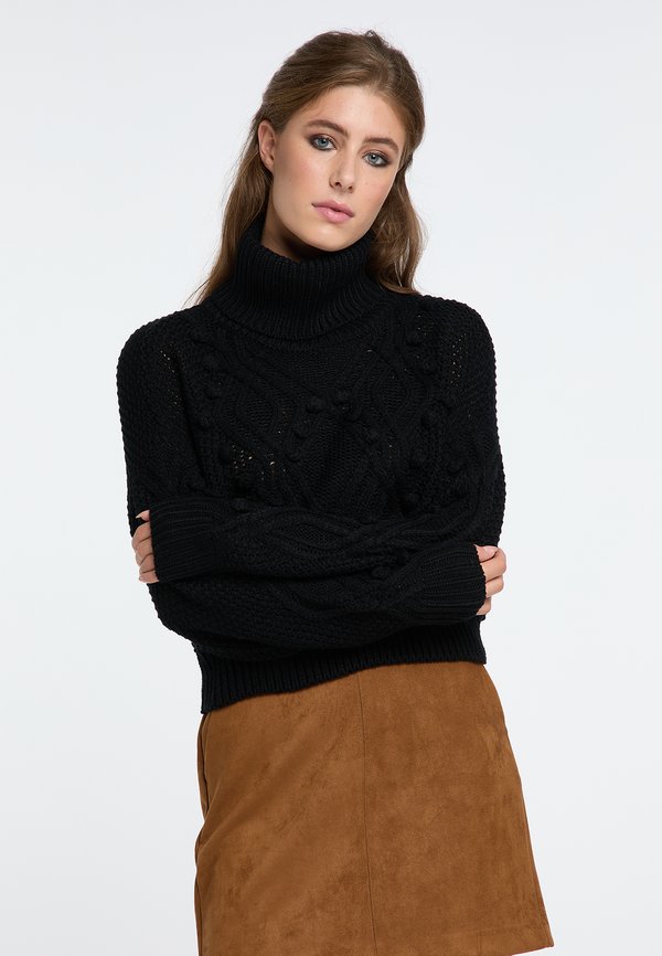 TURTLENECK  - Strickpullover - schwarz