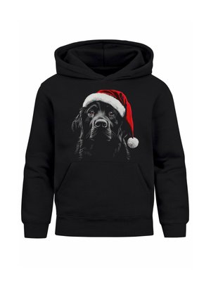 WEIHNNACHTEN SANTA HUND XMAS OUTFIT LUSTIG TIERMOTIV - Kapuzenpullover - schwarz