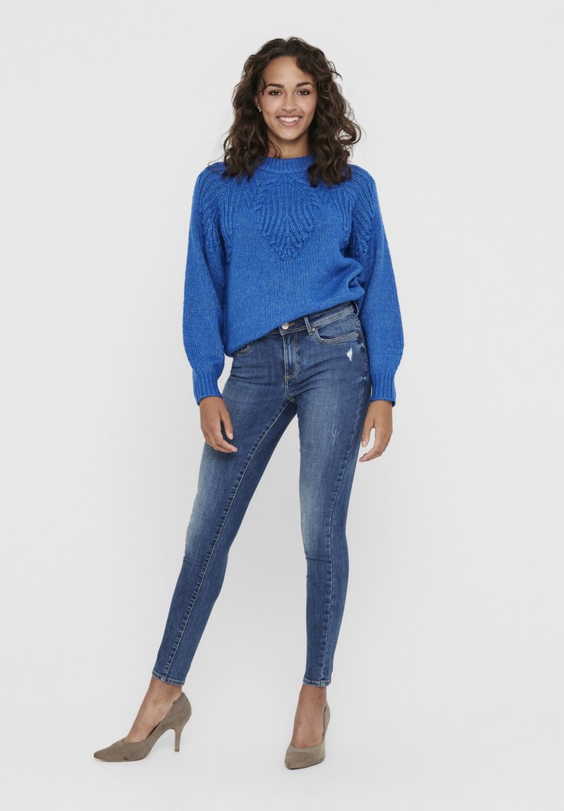 ONLWAUW LIFE MID - Vaqueros pitillo medium blue denim/blue denim - Zalando.es