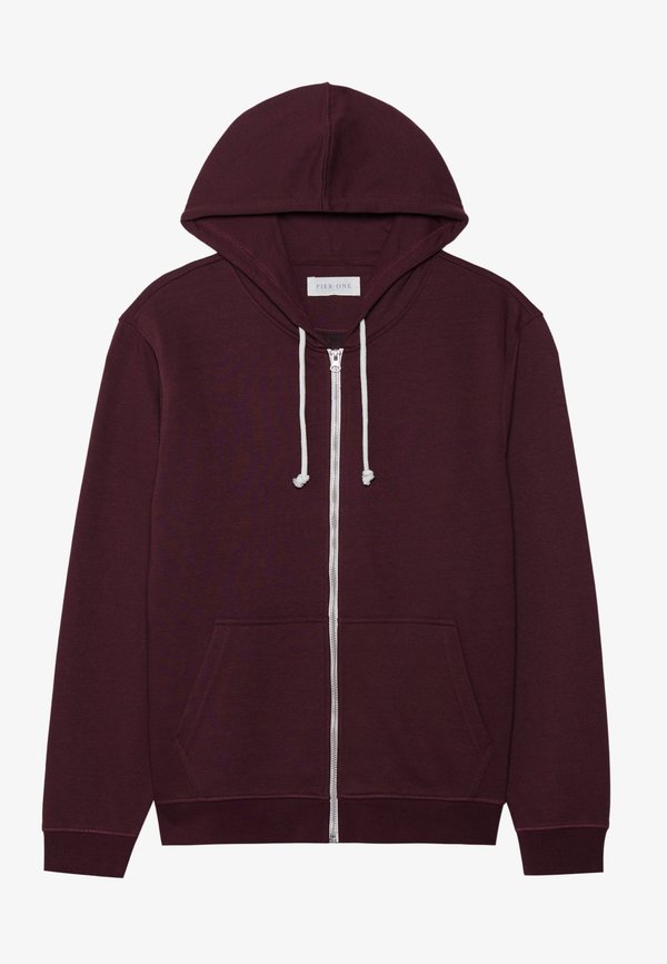 Zip-up sweatshirt - mottled bordeaux2
