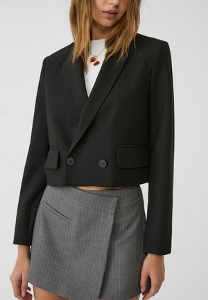 Stradivarius, SMART CROPPED - Blazer - black