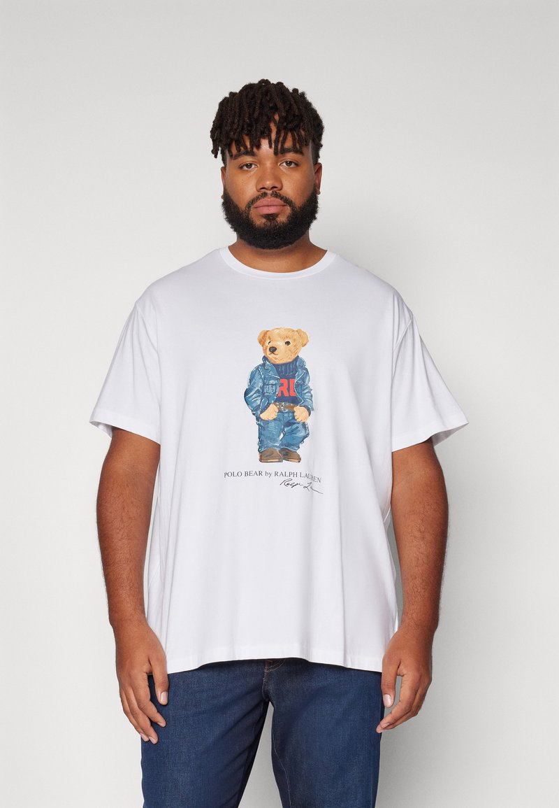 Polo Ralph Lauren Big & Tall POLO BEAR JERSEY T-SHIRT - Potiskana majica - white