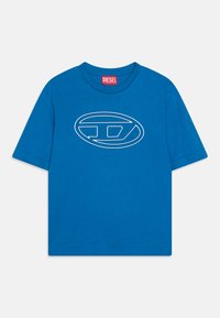 Diesel - TJUSTBIGOVAL OVER UNISEX - Printtipaita - live blue Pienoiskuva 1