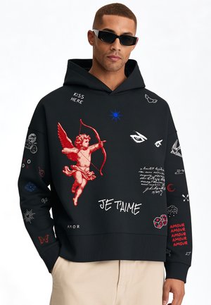 Mira Paris, FLASH TATTOO 2 OVERSIZED BOXY HOODIE UNISEX - Hoodie - black