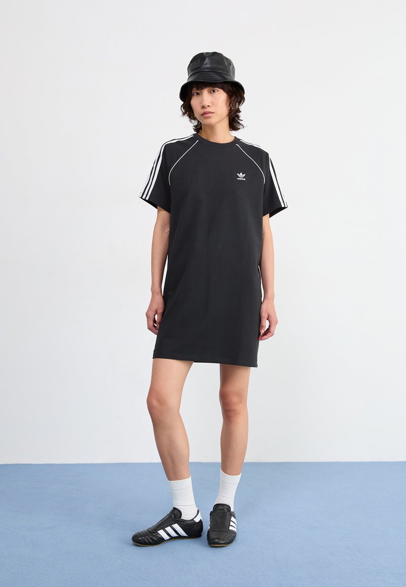 adidas Originals TEE DRESS - Jersey dress - black/white/black - Zalando adidas Originals TEE DRESS - Jersey dress - black/white/black - Zalando