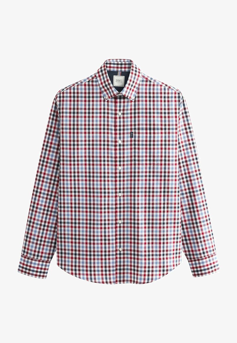 Next EASY OXFORD - Cămașă - red navy blue gingham