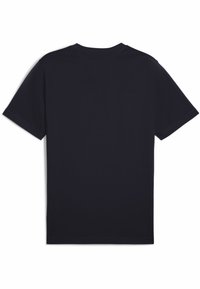 Marineblauwe T-shirt met korte mouwen, ronde hals en gladde katoenen stof. Eenvoudig ontwerp zonder zichtbare logo's of patronen.