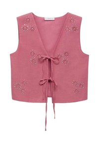 Mango Kids EMBROIDERED  - Vestă - pink