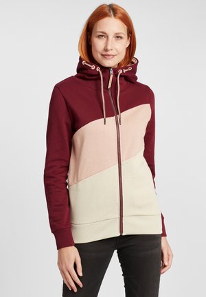 OXAGGI - SWEATJACKE - Sweatjacke - wine red