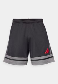 SQUADRA SHORTS - Sports shorts - black/team grey four/pure ruby