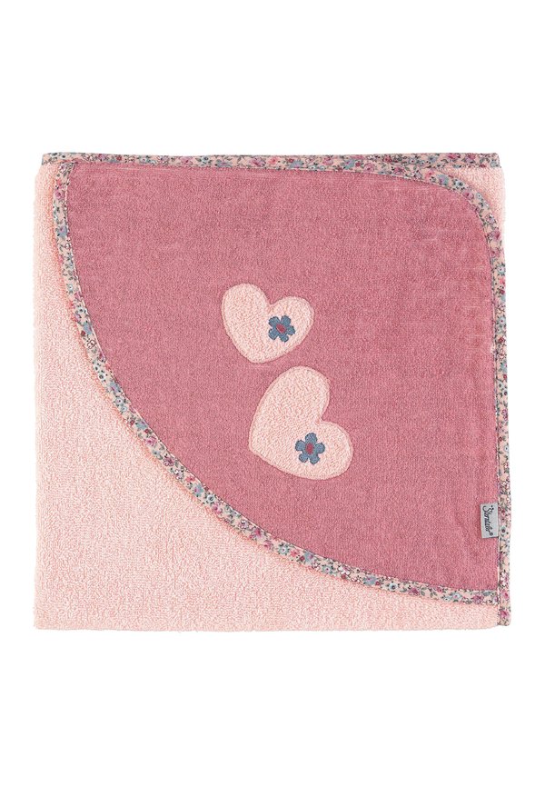 HOODED BATH TOWEL 100 X 100 CM MABEL - Badetuch - light rose