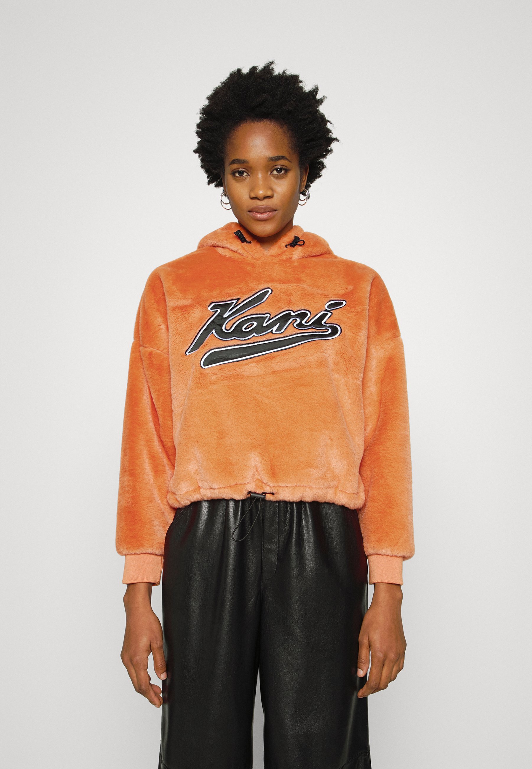 Karl Kani VARSITY HOODIE - Fleece jumper - orange - Zalando.de