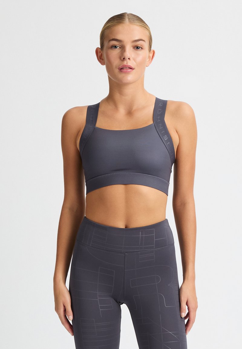 Röhnisch KAY - Urheiluliivit: keskitason tuki - dk grey plum