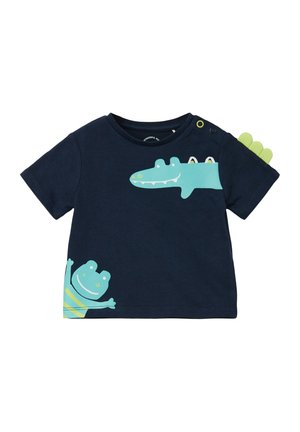 s.Oliver, MIT ZACKEN APPLIKATION - T-shirt imprimé - navy