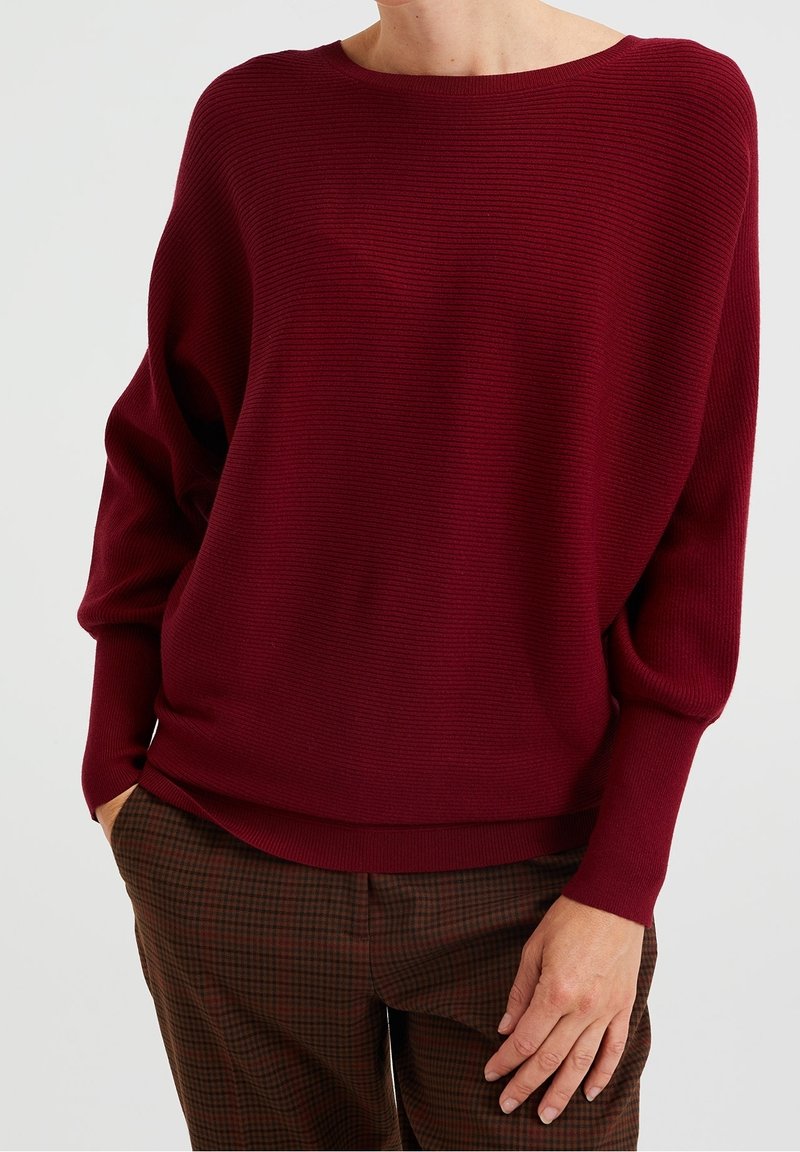 WE Fashion Stickad tröja - red