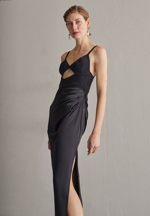strapless open back dress CROCODILE LADIES POLO DRESS-Burnt Orange