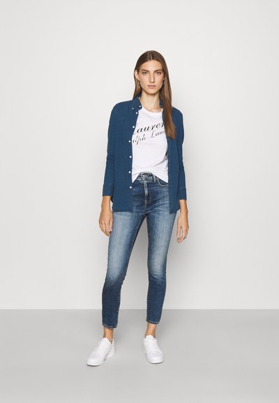 Polo Ralph Lauren HEIDI LONG SLEEVE - Blusa com botões - medium indigo