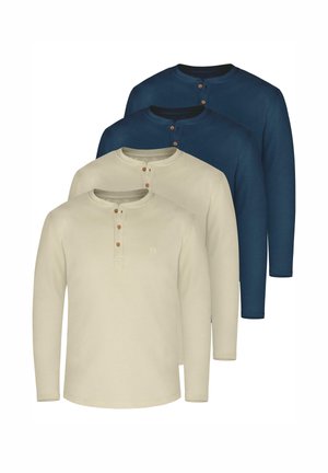 4 PACK - Langarmshirt - beige/beige/marine/marine