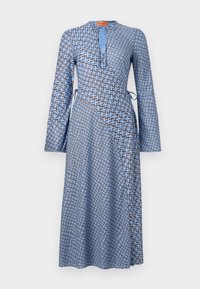 LONG SLEEVE WRAP TIE DRESS - Vestito casual - light blue