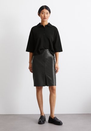 Fustă din piele - black