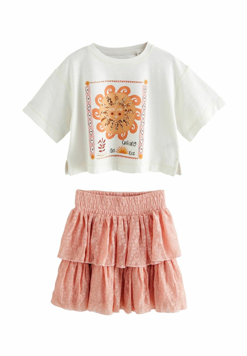 Next - SEQUIN SUN SET - A-line skirt - pink, Enlarge
