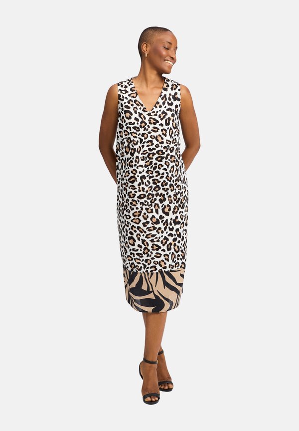 Freizeitkleid - schwarz weiß